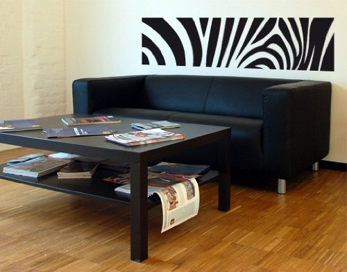 Best Quality Vinyl Wall Sticker Decals - Zebra Print ( Size: 24in x 6in - Color: violet ) - No: 2150
