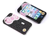 Smile Case Hello Kitty Bowknot Bling Rhinestone Crystal Jeweled Snap on Full Cover Case for AT amp T Verizon