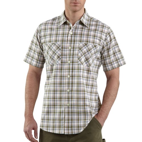 Carhartt Mens Big Short Sleeve Lightweight Plaid Shirt