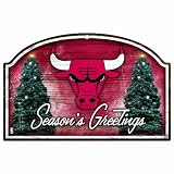 NBA Chicago Bulls 11-by-17 inch Season's Greetings Wood Sign
