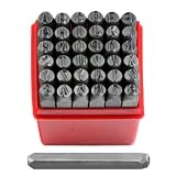 1/4" Professional 36pc Letter & Number Stamp Punch Set - 6mm Hardened Steel - Metal, Wood, Leather
