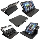 igadgitz Black 360° Rotating Detachable PU Leather Case Cover for Samsung Galaxy Note 10.1 N8000 WiFi 3G Android Tablet + Screen Protector