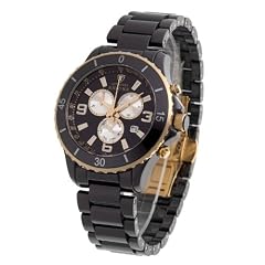 Detomaso Classic Herren-Armbanduhr XL  Ancona Schwarz Gold Keramik Chronograph Chronograph DT1037-B