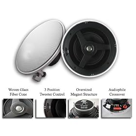 MA Audio MAT-6N Home Theater In Wall Surround Sound Stereo Speakers