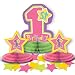 Hugs and Stitches Girl's 1st Birthday Table Decorating Kit 15pc