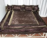 Velvet Patch Work King Size bed sheet Bedspread with Pillow Covers & Cushio ....