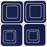 Wall Decor Plus More WDPM044 6-Inch and Smaller Funky Wall R/Squares Vinyl Sticker Decals, Deep Blue