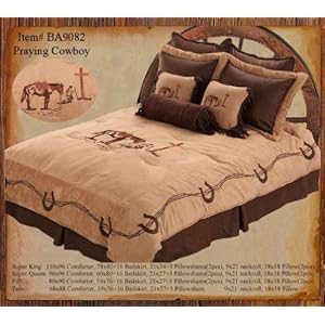 Western Bedding Praying Cowboy 7 Piece Full