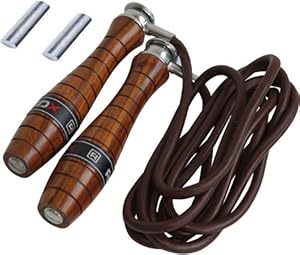 Authentic RDX Leather Pro Skipping Speed Rope Adjustable Weighted