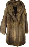 2055 Womens Size 18 or 16W Silver Color New Real New Zealand Opossum Classic Knee Length Parka Knee Length Half Coat Fixed Big Hood Collar Hook Clasp Front Closure Polyester Lining Inside Pocket Slash Outside Pocket