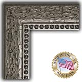 4x10 / 4 x 10 Silver leaf w/ Black Undertones Picture Frame - NEW .. 2.5'' wide