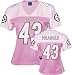 Troy Polamalu Pink Reebok Fashion Pittsburgh Steelers Women's Jersey
