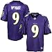 Reebok NFL Equipment Baltimore Ravens #9 Steve McNair Youth Purple Replica Football Jersey