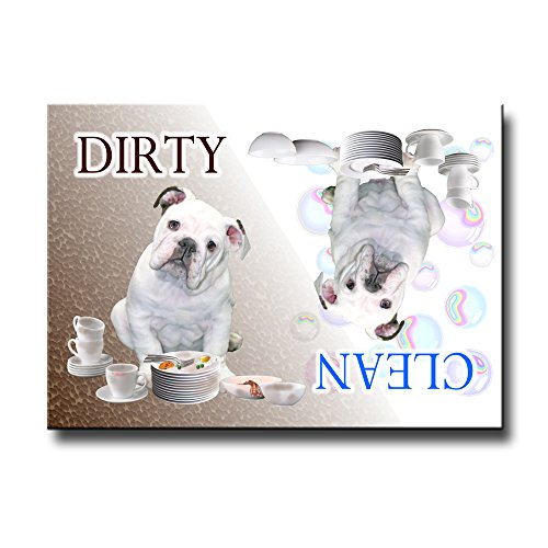 English Bulldog Clean Dirty Dishwasher Magnet No 3 Puppy