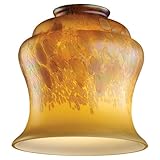 IMAGE OF Monte Carlo G1092 2-1/4-Inch Neck Bell Glass Shade, Iridescent Stone