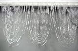 3 ft x 20 Clear Iridescent Faux Crystal Like Curtain