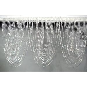 3 ft x 20" Clear Iridescent Faux Crystal Like Curtain