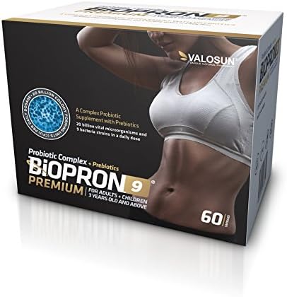 Probiotic &amp; Prebiotic Supplement Complex For Immunity Support &amp; Digestive Health - BiOPRON PREMIUM - - For IBS Travelers Sickness Regularity and Weight Loss for Adult Men Women &amp; Children