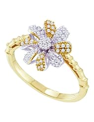 0.25CTW DIAMOND FLOWER RING