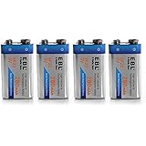 EBL 280mAh 9 Volt Ni-MH Rechargeable 9V Batteries, 4 Pack