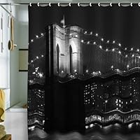 DENY Designs Leonidas Oxby Brooklyn Bridge 125 Shower Curtain, 69 by 72-Inch