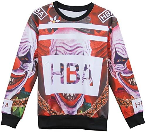 Yhting Men's Fashion Skateboard Boy Fleeces Casual Sweater Hipster Sweatshirt <HBA Totem>