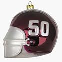 Alabama Crimson Tide 3" Football Helmet Glass Ornament (Set of 2)