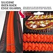Silicone Oven Rack Edge Clip Guard Heat Resistant Red !