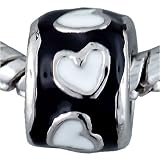 Pugster Circling White Hearts European Beads Bracelet