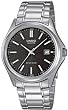 Casio Men's Core MTP1183A-1A Silver Stainless-Steel Quartz Watch with Black Dial