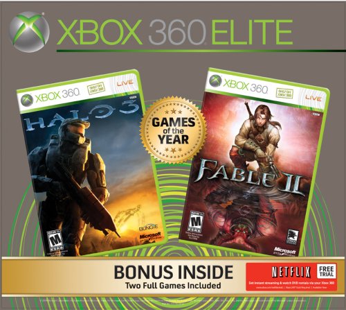 Xbox 360 Elite Halo 3 Fable 2 Bundle