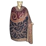 Handmade Jamawar Cotton Shawl In Paisley Design With Bootie Work & Two Side Printed (Free Shipping) Shw0046r