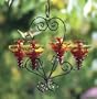 Parasol VIC4GLFR Hand Blown Glass Hummingbird Feeder Red Victoria Chandelier