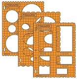 Fiskars 49757097 ShapeTemplate Tool, 3-Pack No. 1