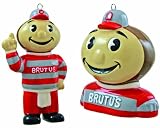 Champion Treasures NCAA Ohio State Buckeyes 2 Pc. Ceramic Mascot Bust & Figurine Ornament Set
