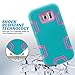 ULAK Galaxy S6 Case, S6 Case - Shock Absorption Hybrid Rubber Combo Case Cover 3in1 Rigid Plastic+Soft Silicone for Samsung Galaxy S6 (Rose Pink/Blue)