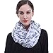 Lina & Lily Set of Nautical Icons Anchor Wheel Print Infinity Loop Scarf Lightweight (Blue)