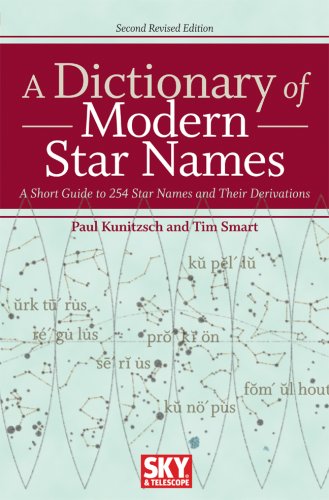 A Dictionary of Modern Star Names: A Short Guide to 254 Star Names and Their Derivations under Star Gazing in The Books Store