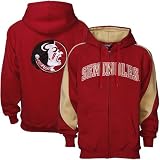 Florida State Seminoles (FSU) Garnet Full Zip Varsity Hoody Sweatshirt