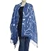 Blue Scarf Stoles Wool Thread Embroidery 80 x 29 inches