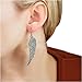 Vintage Inspired Silver Tone Angel Wing Earrings