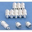 10 Silver Plated Magnetic Barrel Clasps Jewelry 15mm