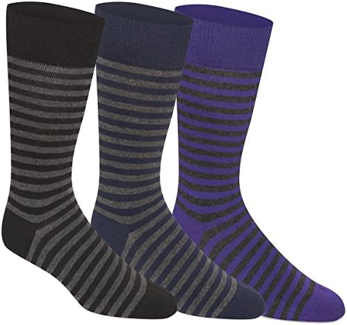 3 Pairs of Brovado Mens Dress Socks, Fashion Socks, Dress Socks for Men (Pack B)