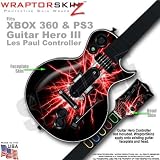 Lightning Red WraptorSkinz Skin fits XBOX 360 & PS3 Guitar Hero III Les Paul Controller (GUITAR NOT INCLUDED)
