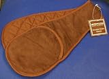 Double Oven Glove CHOCOLATE BROWN faux suede