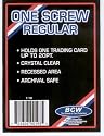 BCW 1 Screw Card Holder - 20 Pt. - Screwdown - Baseball, Football, Basketball, Hockey, Golf, Single Sports Cards Top Load - Sportcards Card Collecting Supplies