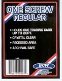 BCW 1 Screw Card Holder - 20 Pt. (Box of 50) - Screwdown - Baseball, Football, Basketball, Hockey, Golf, Single Sports Cards Top Load - Sportcards Card Collecting Supplies