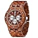 MEKU Handcrafted Mens Wooden Watch Natural Sandalwood Day Date Calendar Xmas Gifts