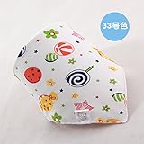 Taurau.C 二つ 層 コットン 防水 ベビー スタイ 赤ちゃんのトライアングルよだれかけ (10枚組セット 男の子向け)