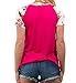 Shopglamla Short Sleeves Contrast Print Raglan Top. Made in USA